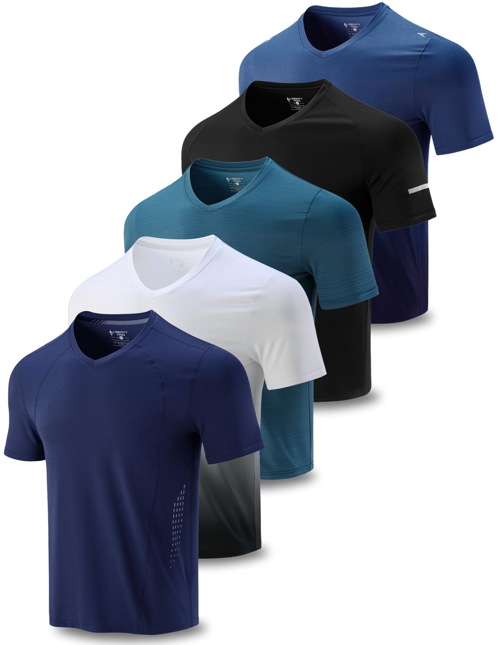 Tシャツ・カットソー EiDER KINETIC Kinetic Men's Cool Short Sleeve V-Neck T-Shirt 32 Degrees Mens Cool Quick Dry Active Lounge Basic Vneck T